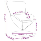vidaXL Fauteuil œuf Gris Clair 63 x 73 x 90 cm Tissu, Salon, Chaise œuf pivotante Moderne, Meubles de Luxe pour Assise intérieure, Fauteuil élégant et Solution de Confort
