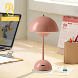 Starnearby Lampe de Table LED Pot de Fleurs, Lampe de Chevet Rechargeable Sans Fil, Lampe Champignon Tactile Dimmable avec 3 Modes de Luminosité, Lampe de Bureau Décorative Rétro