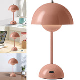 Starnearby Lampe de Table LED Pot de Fleurs, Lampe de Chevet Rechargeable Sans Fil, Lampe Champignon Tactile Dimmable avec 3 Modes de Luminosité, Lampe de Bureau Décorative Rétro