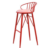 J-HOME Tabouret de bar Tabourets modernes chaise avec dossier repose-pieds tabouret tabouret rembourré chaises de salle à manger pour la cuisine | Pub | Pieds en métal pour tabouret de bar industriel