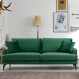 Menzzo Canapé 3 Places Narchis Velours Vert