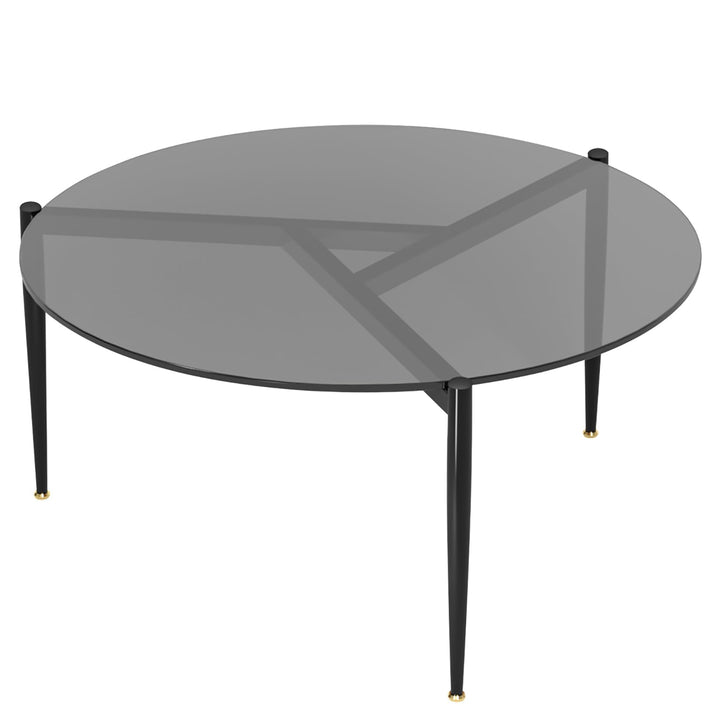Artloge Table Basse Salon Ronde: Meuble de Salon en Verre Trempé et Métal Table Basse Design Moderne pour Bureau Chambre 80 x 40 cm Artloge Table Basse Salon Ronde: Meuble de Salon en Verre Trempé et Métal Table Basse Design Moderne pour Bureau Chambre 80 x 40 cm