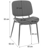 Mendler Lot de 2 chaises de Salle à Manger HWC-O44 MVG Aspect Noyer, Noir