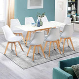 IDMarket - Table scandinave Extensible Rectangle Inga 4-6 Personnes Blanche 120-160 cm