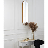 AltoBuy Miroir Doré Ovale 30x100 cm