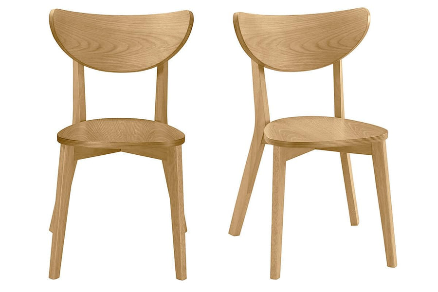 Chaises scandinaves Finition chêne (Lot de 2) Leena