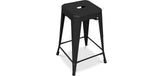Iconik Interior Tolix Style Tabouret de Bar - Design Industriel - Acier Mat - 60cm - Nouvelle édition - Stylix Vert