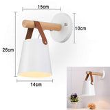 Applique Murale LED Industrielle éclairage Wall Light Luminaire Avec E27 Prise pour House,Métal Style En Fer Forgé Bois Ceinture Bar, Restaurants, Café, Chambre d'enfant,Club de Décoration (Blanc)