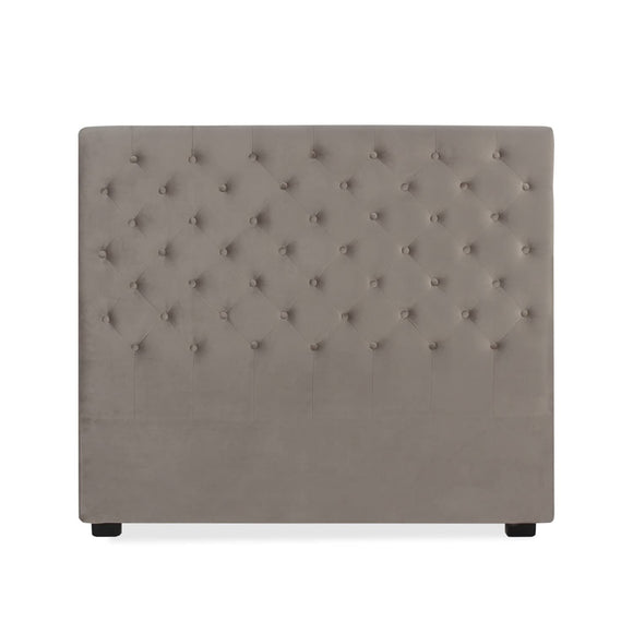 INTENSE DECO Tête de lit capitonnée Constance 140cm Velours Taupe