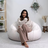 Icon Pouf Fauteuil en Sherpa, Pouf Geant de Salon, Pouf pour Adultes