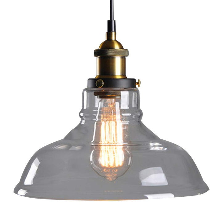 Esoes Verre Rétro Suspensions Luminaires Industrielle Vintage Plafonniers Lustre Edison Culot E27 Eclairage de Plafond Lampe Suspensions (Ampoule Non inclut) (Transparent) Esoes Verre Rétro Suspensions Luminaires Industrielle Vintage Plafonniers Lustre Edison Culot E27 Eclairage de Plafond Lampe Suspensions (Ampoule Non inclut) (Transparent)