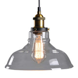 Verre Rétro Suspensions Luminaires Industrielle Vintage Plafonniers Lustre Edison Culot E27 Eclairage de Plafond Lampe Suspensions (Ampoule Non inclut) (Transparent)