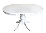 Table laque ronde avec allonge - diamtre 120 cm