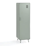 MEUBLE COSY Armoire Meuble de Rangement avec Portes et Étagères Caisson de Bureau en Métal pour Salon Chambre Entrée, Industriel, Vert Clair, 40x40x137cm