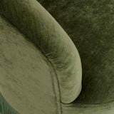 Paris Prix Atmosphera Créateur d'intérieur - Fauteuil Chenille à Franges Alanya 71cm Kaki