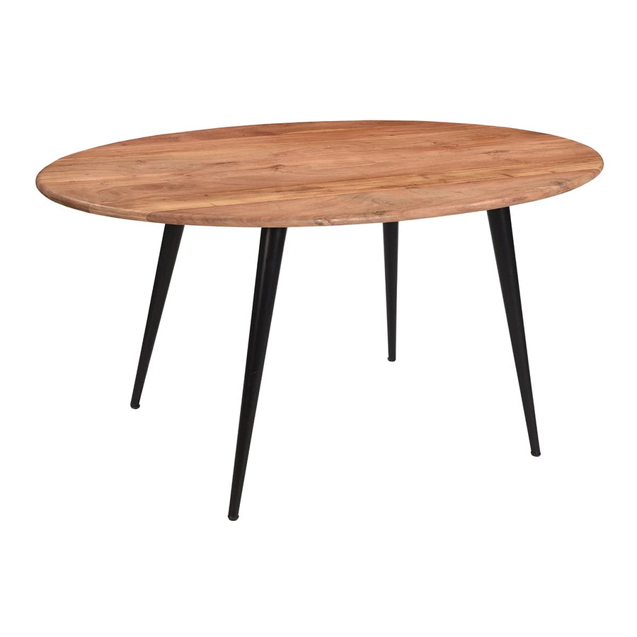 Miliboo Table à Manger Ovale en Bois Massif et métal Noir L160 cm OBALI Miliboo Table à Manger Ovale en Bois Massif et métal Noir L160 cm OBALI