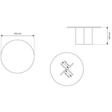 Selsey OVO - Table Basse Ronde - 76x76 - Couleur du Frêne–Chêne Lindberg