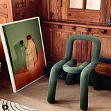 Chaise longue nordique moderne rouge pour une seule personne, design minimaliste créatif pour la maison, les loisirs, la salle à manger