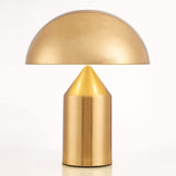 Lampe Champignon Moderne LED Lampe de Chevet Lampea Poser Protection Yeux Bureau Chambre Salon Hôtel Métallique 28x40CM,Gold