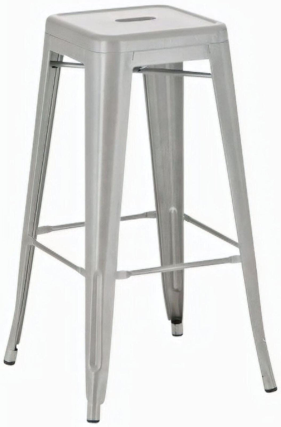 CLP Tabouret de Bar Joshua I Tabouret de Bar empilable en métal I Chaise de Bar avec Repose-Pieds I Hauteur d CLP Tabouret de Bar Joshua I Tabouret de Bar empilable en métal I Chaise de Bar avec Repose-Pieds I Hauteur d'assise 76 cm I Tabouret empilable, Couleur:Argent