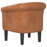 Bucmath Fauteuil club en cuir synthétique robuste, marron, 70 x 56 x 68 cm, fauteuil de salon confortable pour salon, chambre à coucher, bureau, fauteuil de lecture pour adultes