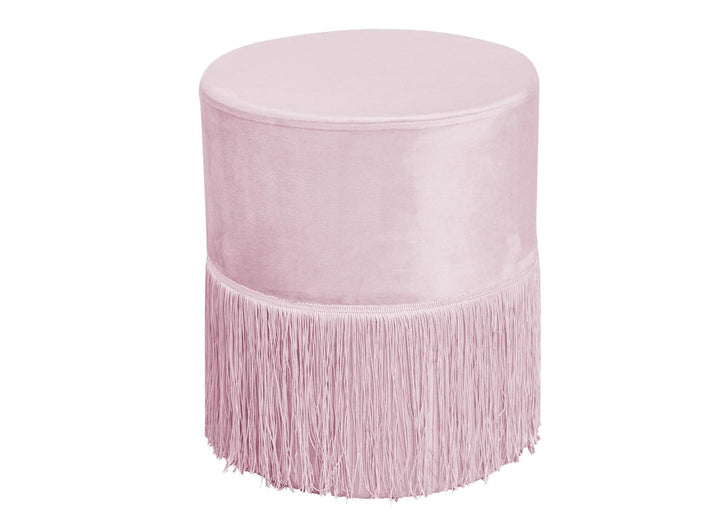 BIANCHERIAWEB Pouf Salon/Chambre avec Franges Rembourré Modèle Velvet Malibu Couleur Unie Pouf Poussière BIANCHERIAWEB Pouf Salon/Chambre avec Franges Rembourré Modèle Velvet Malibu Couleur Unie Pouf Poussière