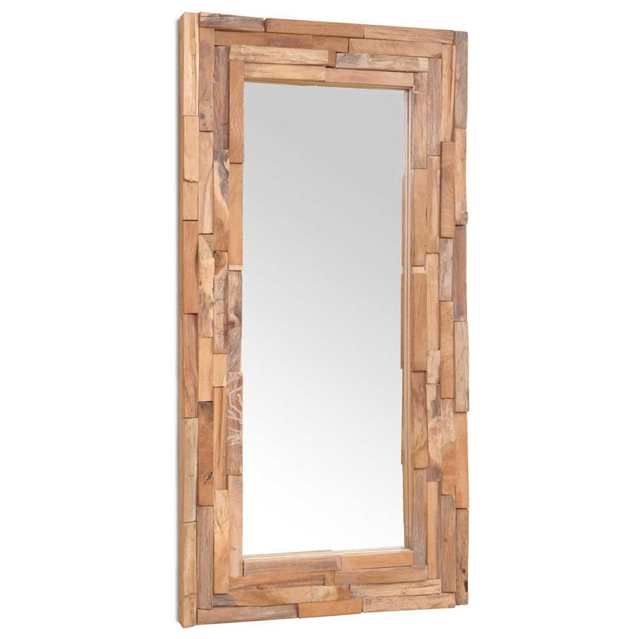 vidaXL Teck Miroir Décoratif Miroir Mural Miroir de Douche Miroir de Salon Salle de Séjour Chambre à Coucher Maison Intérieur 120x60 cm Rectangulaire vidaXL Teck Miroir Décoratif Miroir Mural Miroir de Douche Miroir de Salon Salle de Séjour Chambre à Coucher Maison Intérieur 120x60 cm Rectangulaire