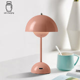 Starnearby Lampe de Table LED Pot de Fleurs, Lampe de Chevet Rechargeable Sans Fil, Lampe Champignon Tactile Dimmable avec 3 Modes de Luminosité, Lampe de Bureau Décorative Rétro