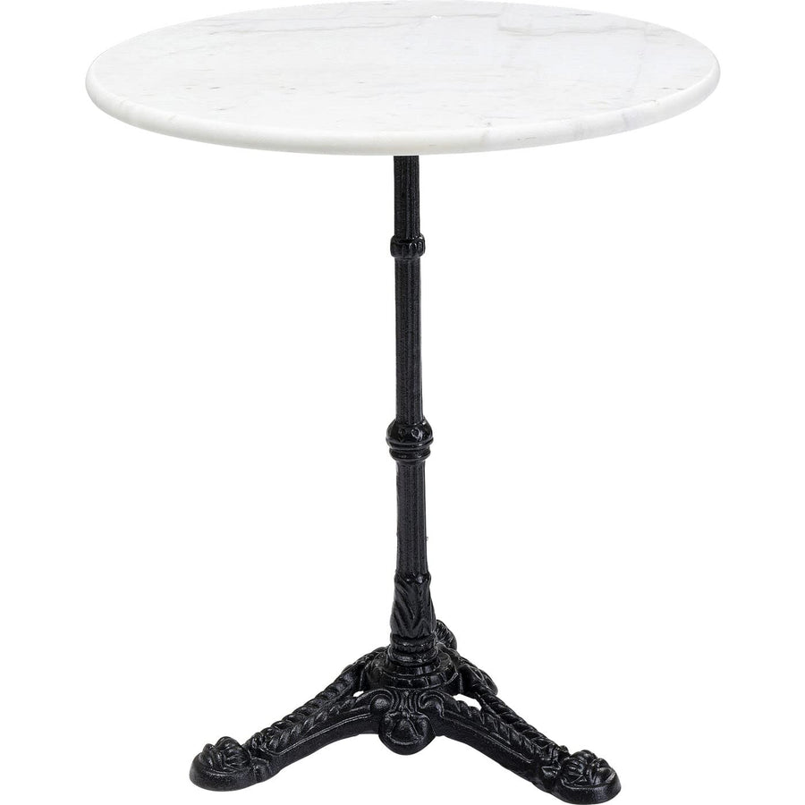 Kare Design Table Bistrot Ronde 60cm marbre Blanc 