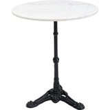 Kare Design Table Bistrot Ronde 60cm marbre Blanc