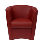 LIBEROSHOPPING.eu - LA TUA CASA IN UN CLIK Fauteuil de Chambre en Cuir écologique Valentina rembourré de Haute qualité (Bordeaux)