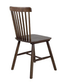 KAYELLES Lot de 2 chaises à barreaux bistrot Vintage Bois Massif Mona (Bois Teinte foncée)