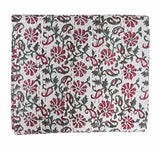 YUVANCRAFTS Couverture de couette en coton Kantha, imprimé main indienne, taille double, rose