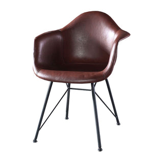 ECBETCR ChaisesChaises d'appoint de Style Industriel pour Salle à Manger, pub, café, fauteuils d'appoint, Club, siège en Cuir et Pieds en métal, Taille : 47 x 54 x 84 cm, 5 Couleurs.