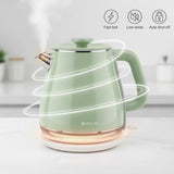 MULIN bouilloire vintage, Ébullition rapide, Bouilloire électrique 1,8l, 2200w,arrêt automatique, Base à 365°