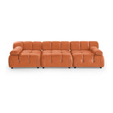 Mobilier-Deco MAYLIS - Canapé 3 Places modulable Velours Orange