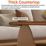 Table Basse Triangulaire en Bois d'hévéa, Style Milieu du siècle, en Noyer, pour Salon, Petite Table Ovale, Marron, Abstraite, Rustique, pour Bureau, extérieur, Patio