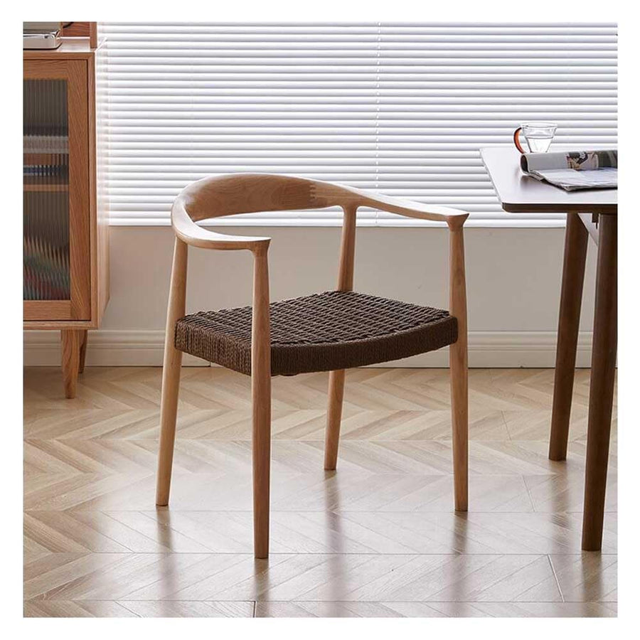 Chaise Décontractée Vintage, Chaises Modernes Du Milieu Du Siècle Pour Salle À Manger Chaise Rattan Des Fauteuils En Bois Massif Salle D'étude, Chaise De Loisirs Des Clubs De Bureau ( Couleur : Wood-B