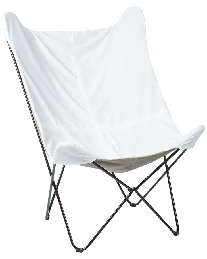 Fauteui Design Papillon avec Pieds en Épingle en Métal et Velours Blanc Nybro Fauteui Design Papillon avec Pieds en Épingle en Métal et Velours Blanc Nybro