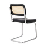 Generisch FRH0033-34 Lot de 2 chaises de salle à manger cantilever Charge maximale 130 kg (Noir)