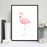 Gemini_mall® Peinture à l'huile moderne et abstrait sur toile motif flamant rose, photo sans cadre, b, 40x50cm