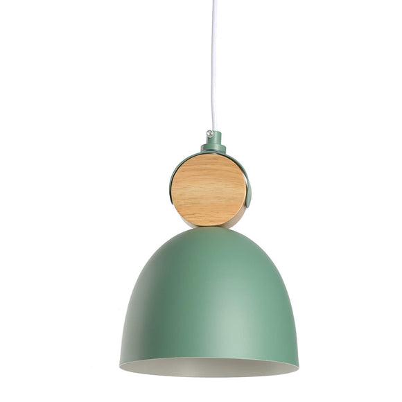 Chrasy E27 Moderne Metal Suspensions Luminaire Sphérique Plafonnier Lustre Industriel en Métal Plafonnier Lustre Plafonnier Lampe LED (Vert)