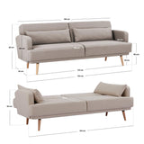 Atmosphera - Canapé Convertible Jack Gris 3 Places