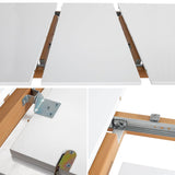 Happy Garden Table Extensible Helga 120 / 160cm Blanche. Table de Salle à Manger rectangulaire de Style scandinave pour 4 à 6 Personnes.