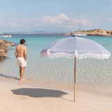Flamingueo Grand Parasol, Plage, Piscine, Jardin Extérieur, Hauteur et Orientation Réglables, Protection UPF 50+, Polyester, Sac de Transport, 210 x 180 cm