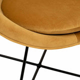 Paris Prix Atmosphera Créateur d'intérieur - Fauteuil Design en Velours Gold Evan 76cm Ocre