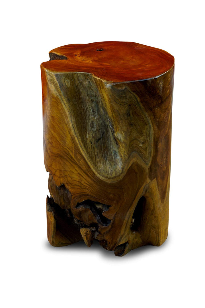 Table d Table d'appoint TOBELO en bois de racine - 40 cm - Tabouret à fleurs - Support pour le salon, le jardin d'hiver ou la terrasse et le jardin