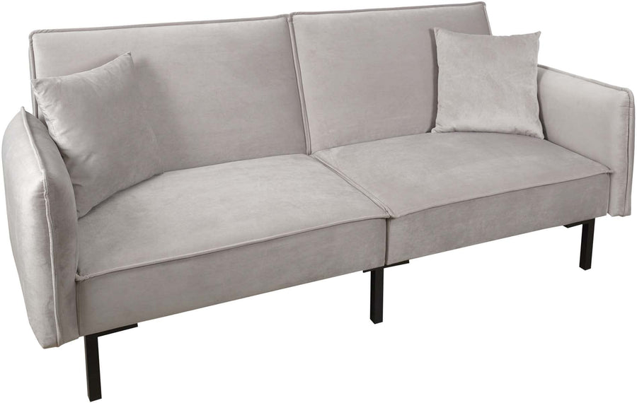 Canapé Convertible Effet Velours - 198 x 90 x 83 cm. - Taupe Canapé Convertible Effet Velours - 198 x 90 x 83 cm. - Taupe