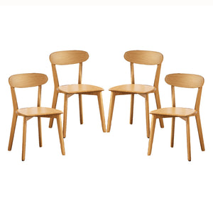 FBNMG Lot de 4 Chaises de Salle à Manger en Bois Massif, Chaise de Cuisine Rustique avec Dossier, Chaise Détente Antidérapante avec Pieds Bois pour Chambre Studio Restaurant(4 PCS, Color A) FBNMG Lot de 4 Chaises de Salle à Manger en Bois Massif, Chaise de Cuisine Rustique avec Dossier, Chaise Détente Antidérapante avec Pieds Bois pour Chambre Studio Restaurant(4 PCS, Color A)