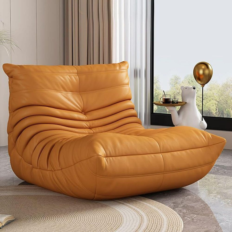 LIJBDDM Pouf poire en éponge, chaise géante remplie à mémoire de forme, convient aux adultes et adolescents, super doux, salon, chambre à coucher, université, jeu de lecture, cuir griffé de chat